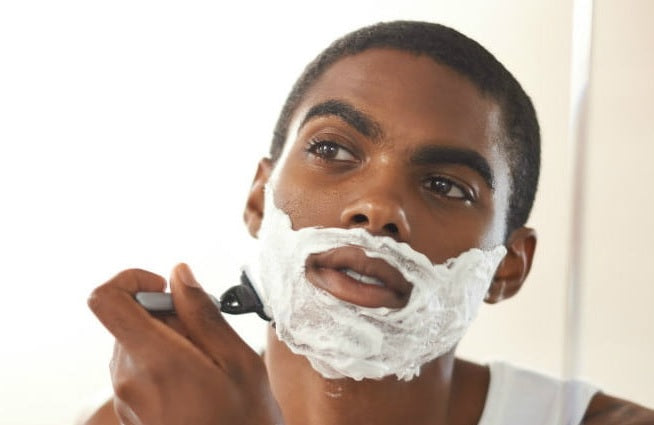 shave beard with razor