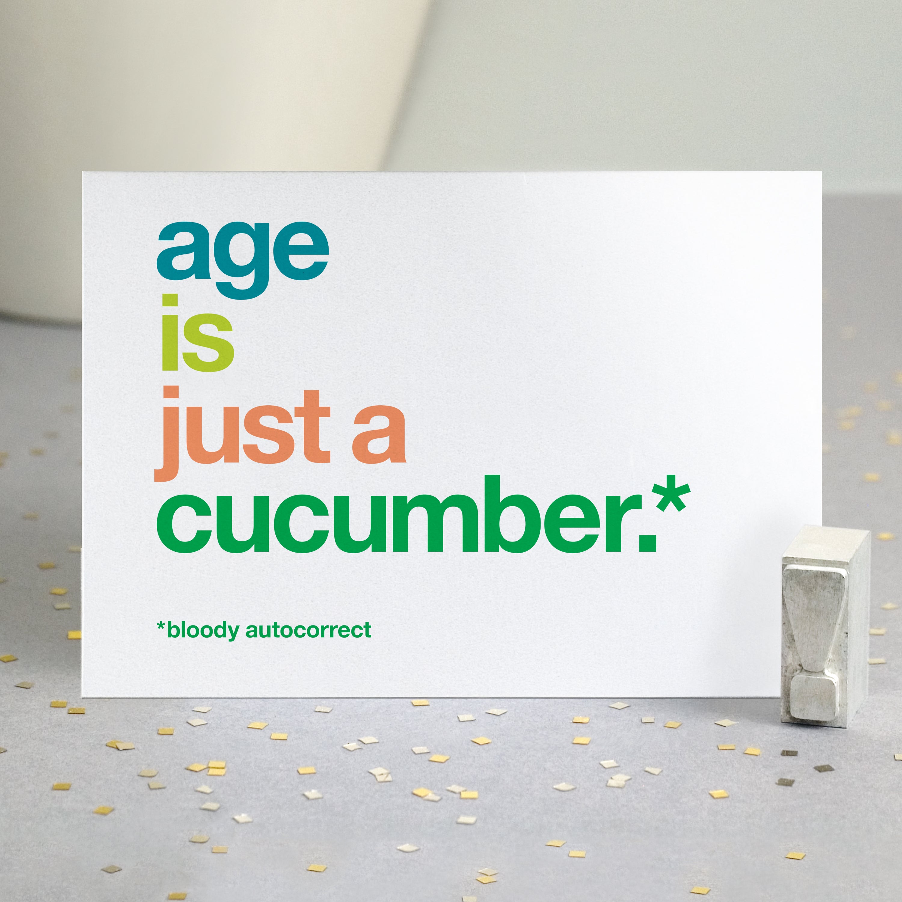 Autocorrect Cucumber Funny Birthday Card Wordplay Design Reviews On Judgeme