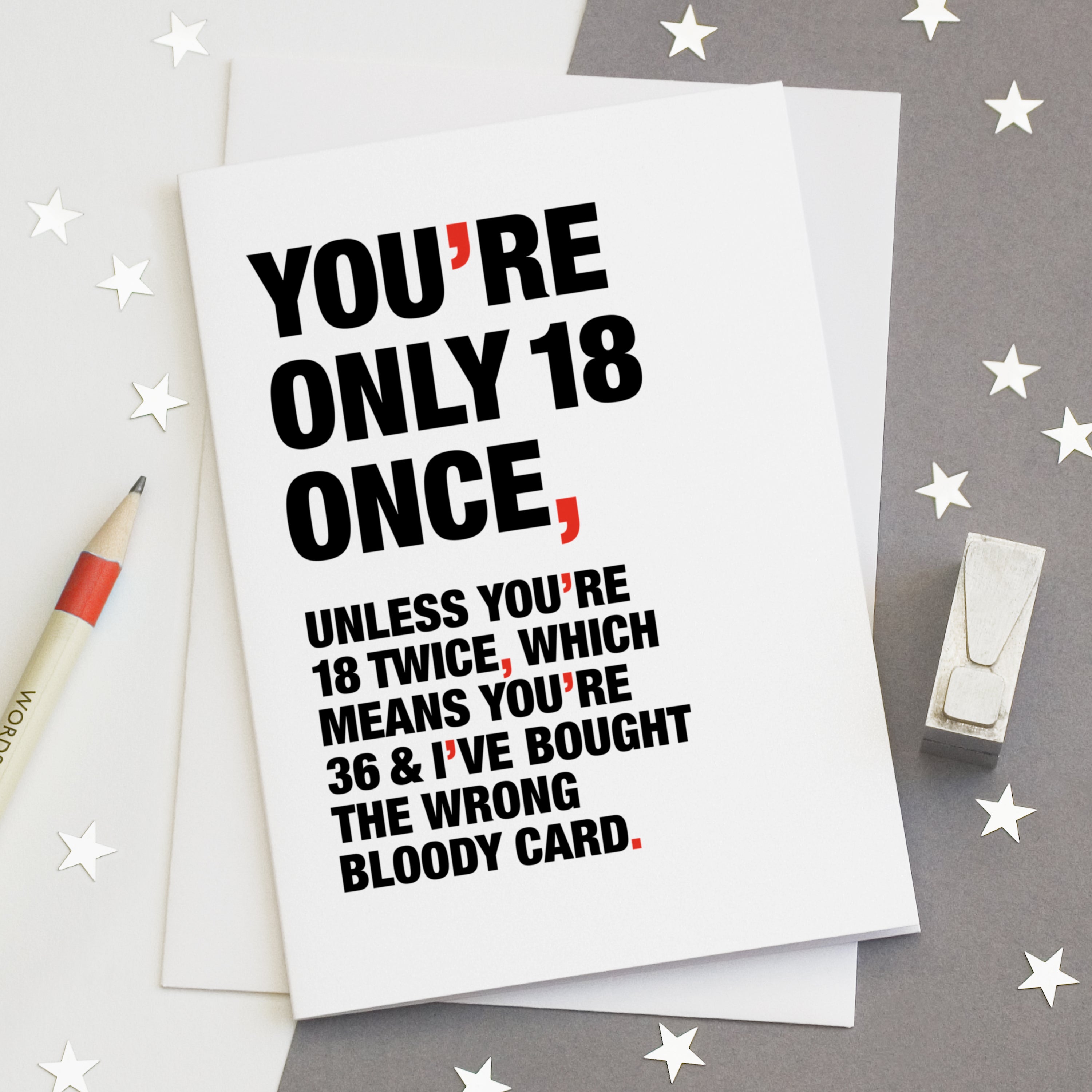 Funny Quote 18th Birthday Card Wordplay Design Reviews On Judgeme