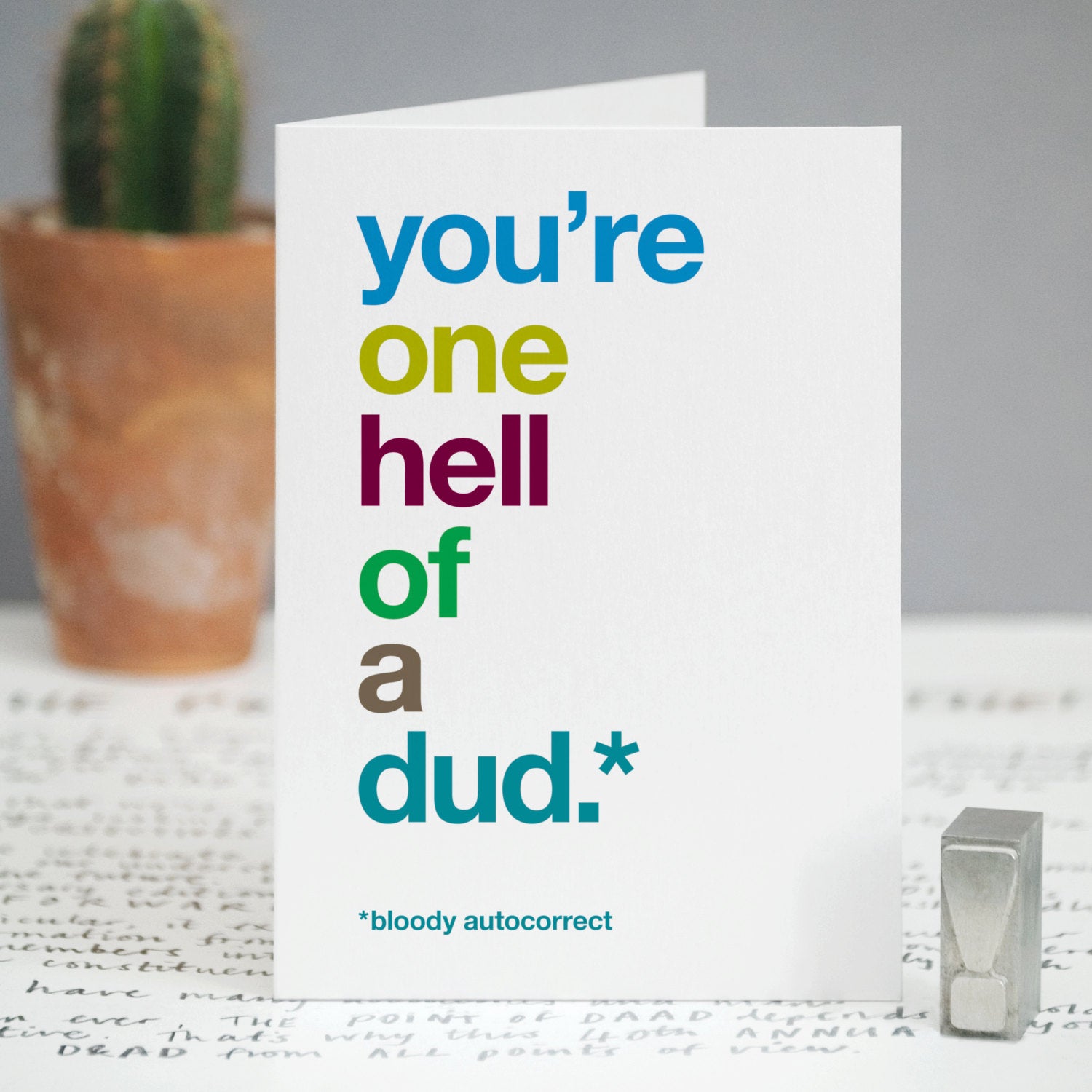 Autocorrect Dud Funny Card For Dad Second Wordplay Design Reviews On Judgeme