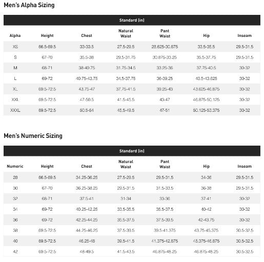 Sizing Charts by Brand — Hostel Shoppe