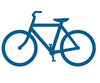 Blue Bicycle Icon