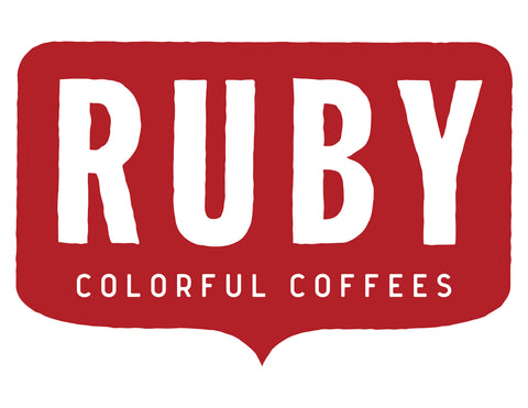Ruby Colorful Coffees Red Logo