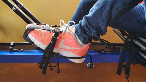 recumbent bike pedal heel straps