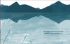 The Skimming Stone by Dominic Wilcox - sample book pages - Illustration of mountains with reflection in lake