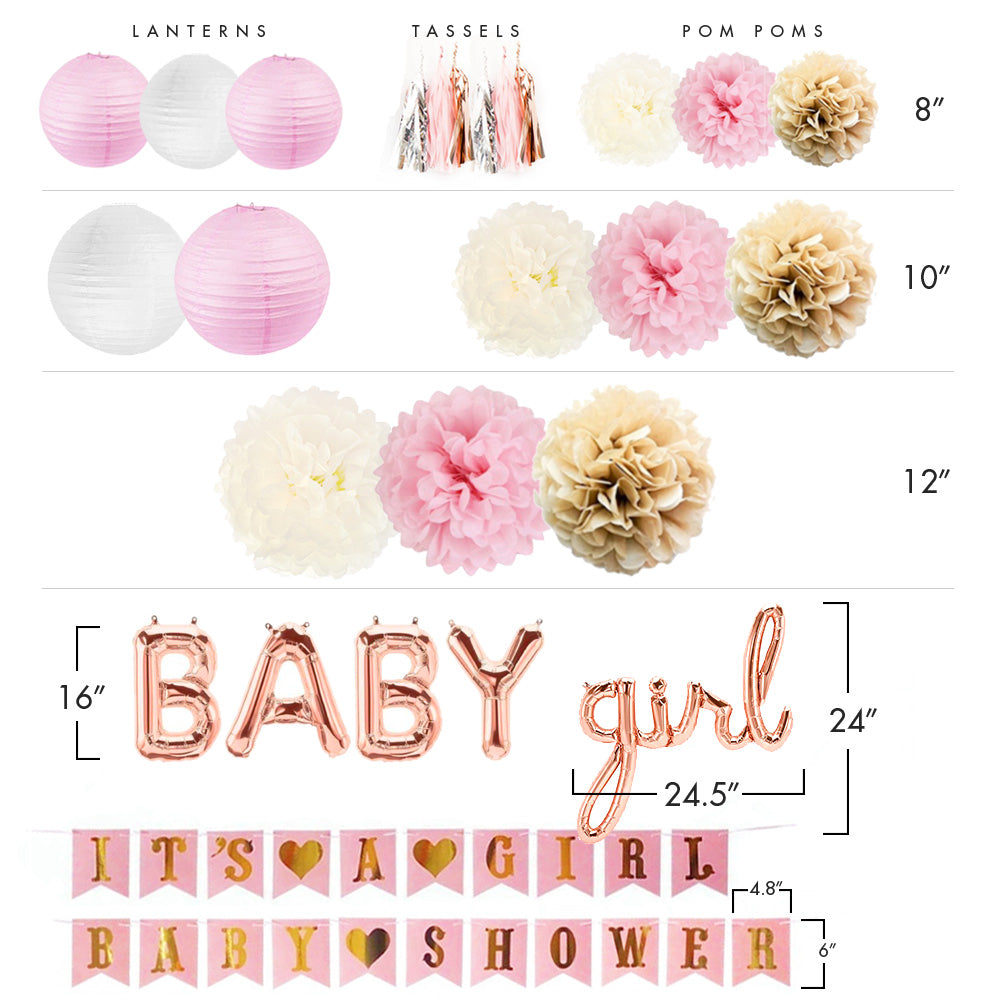 Rose Shower Decorations For – Sweet Baby Company
