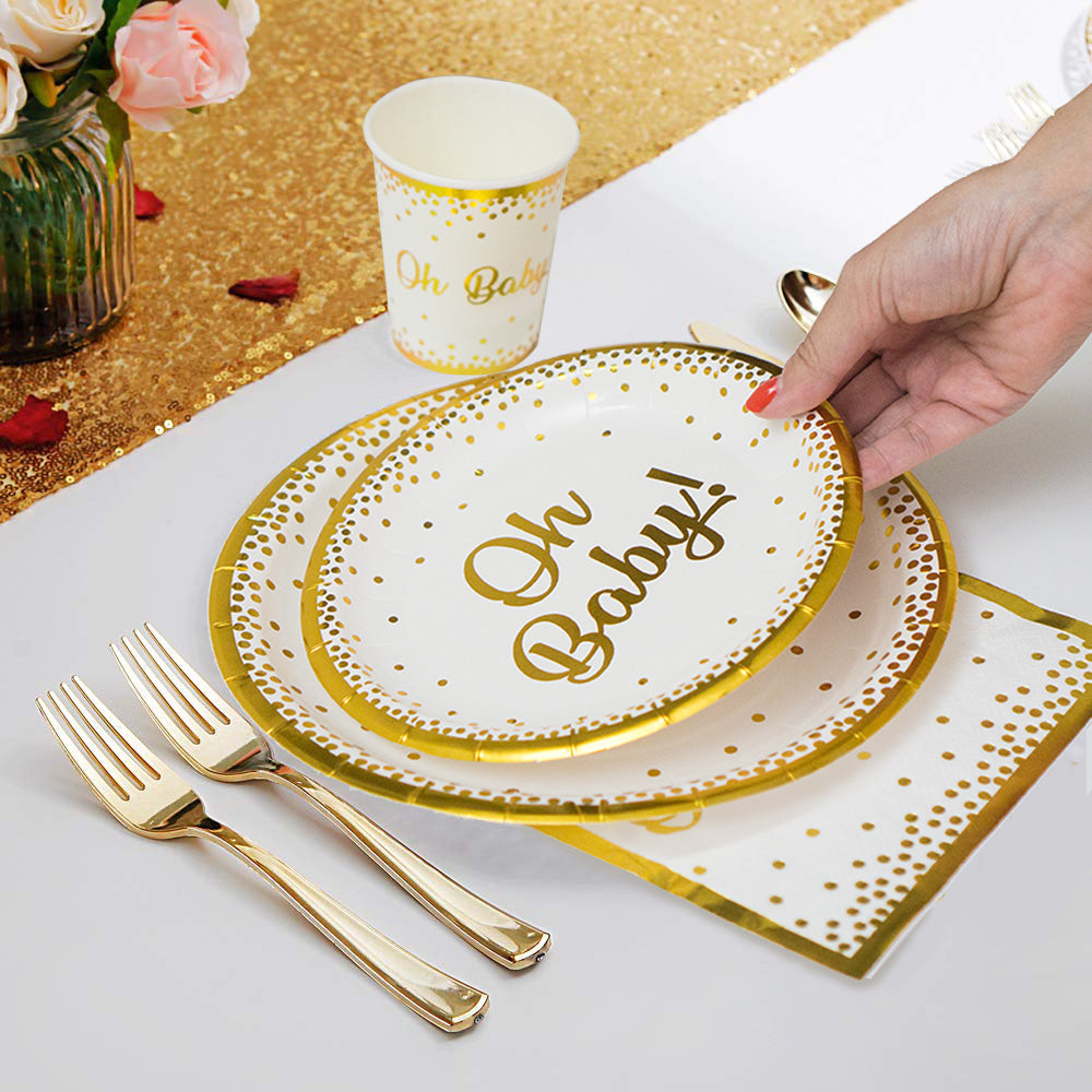 oh baby plates and napkins