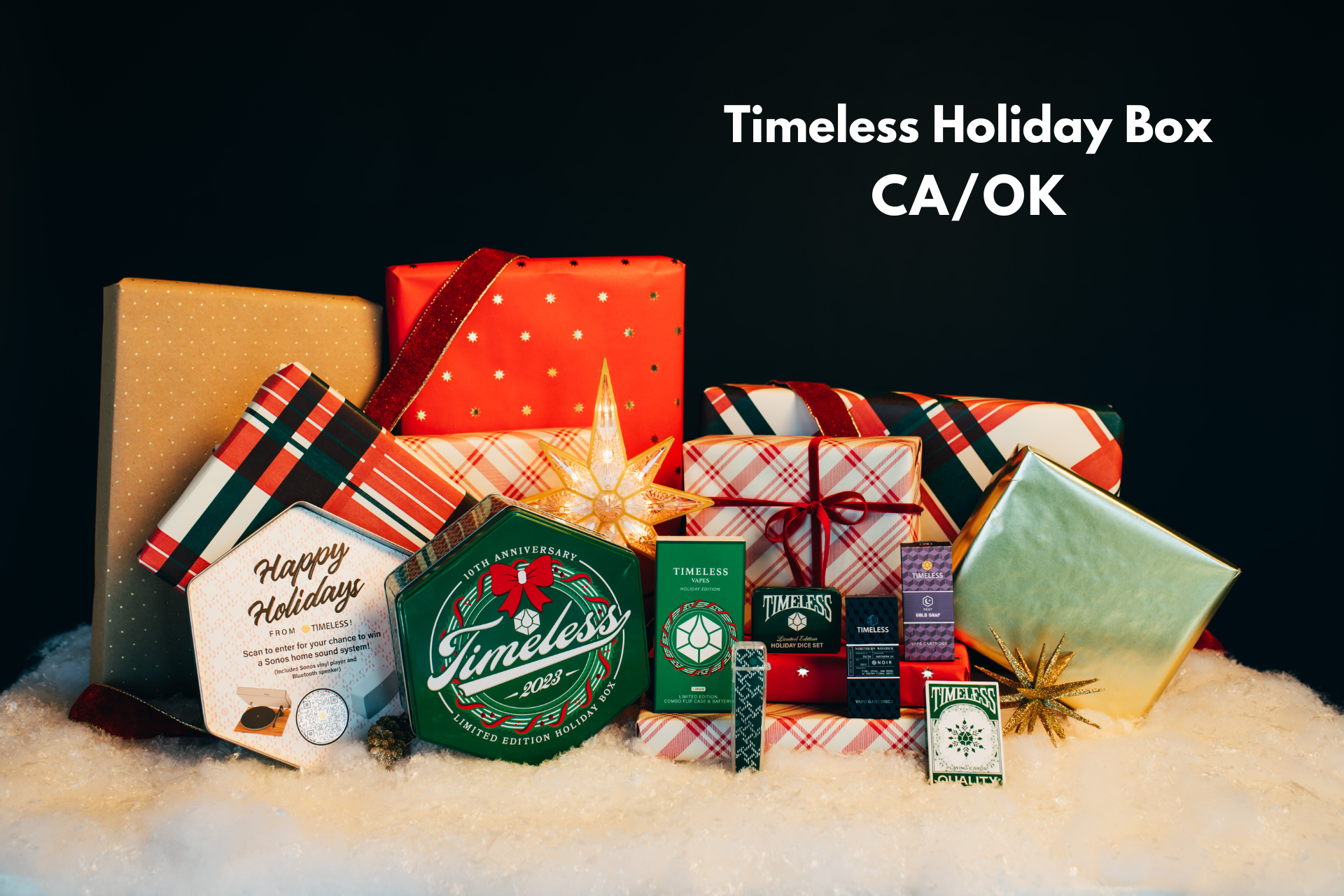 Timeless Vapes Holiday Box in California or Oklahoma