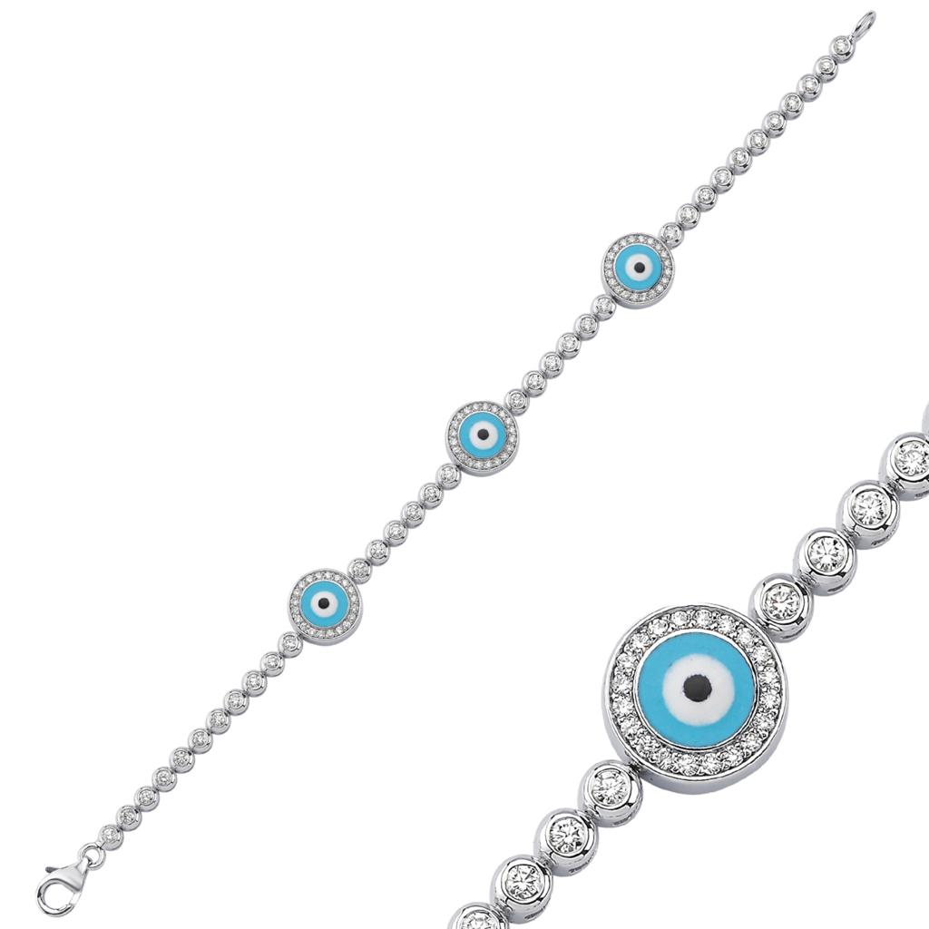 Dainty Evil Eye Bracelet in 3 Colors - Perfect for Protection and Style |  SUTRAWEAR – Sutra Wear