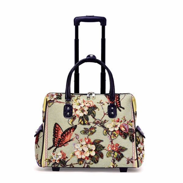 Porcelain Rolling Floral Laptop Tote – Mellow World