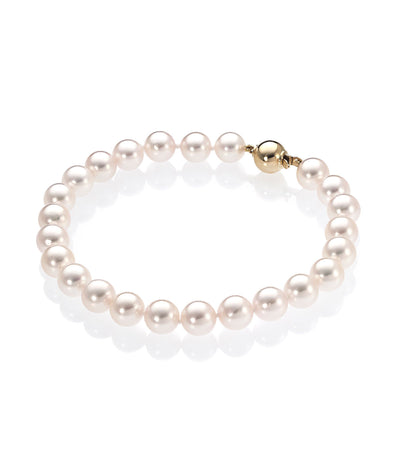 Delicate Pearl And Gold Bean Bracelet – 「NOBRANDS」