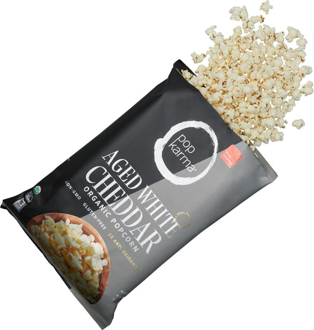 Pop Karma Organic Aged White Cheddar Popcorn