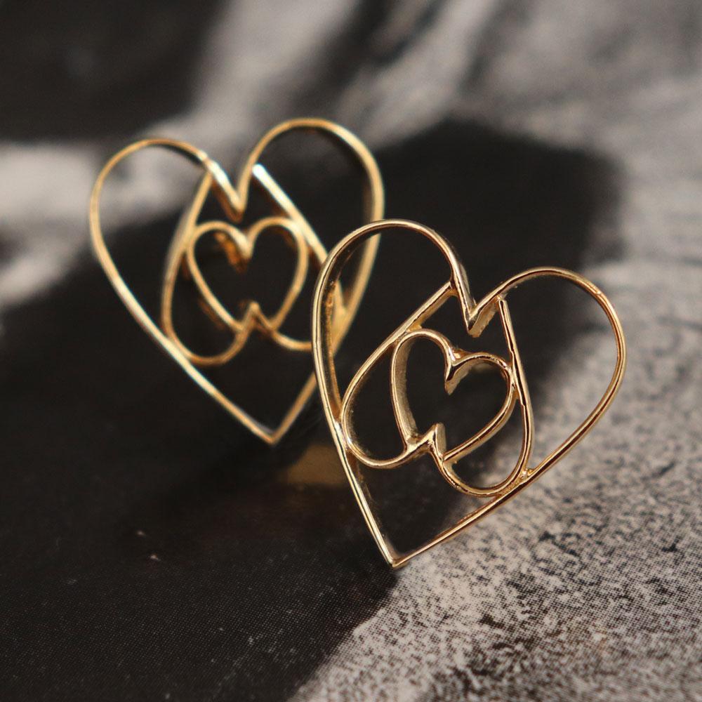 Equilateral Heart Earrings Eina Ahluwalia