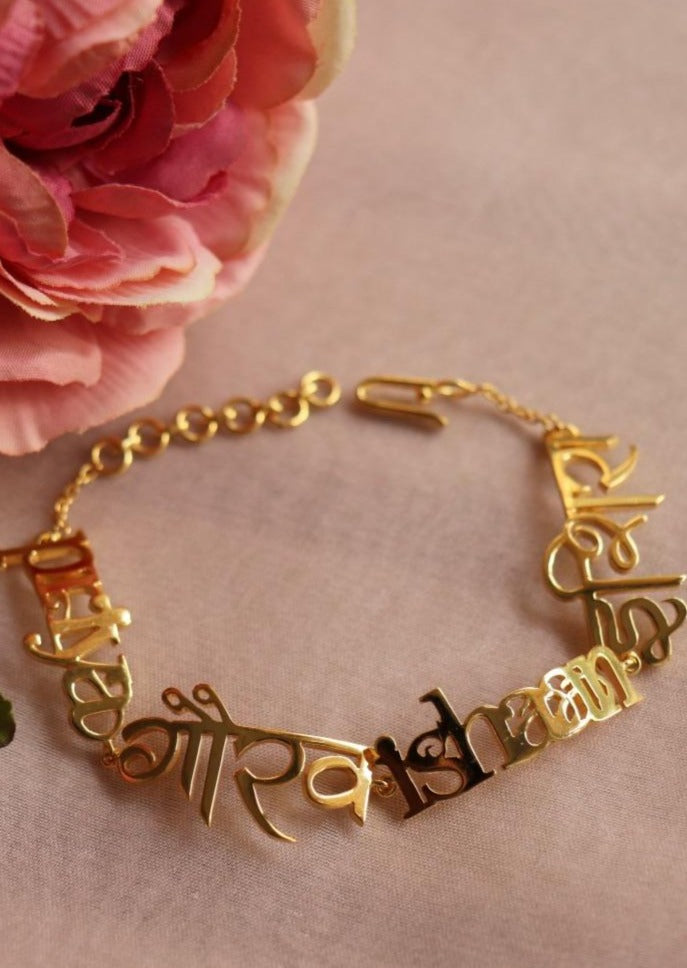 Buy Customized Gold Name Bracelets India Online
