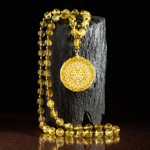 108 citrine pendant mala