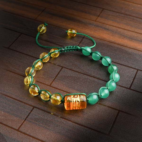 citrine aventurine bracelet