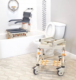 TubBuddy - ShowerBuddy - SB2 - Bathroom Aids - Commode - Transfer - Roll In Toilet Aids - Central Coast