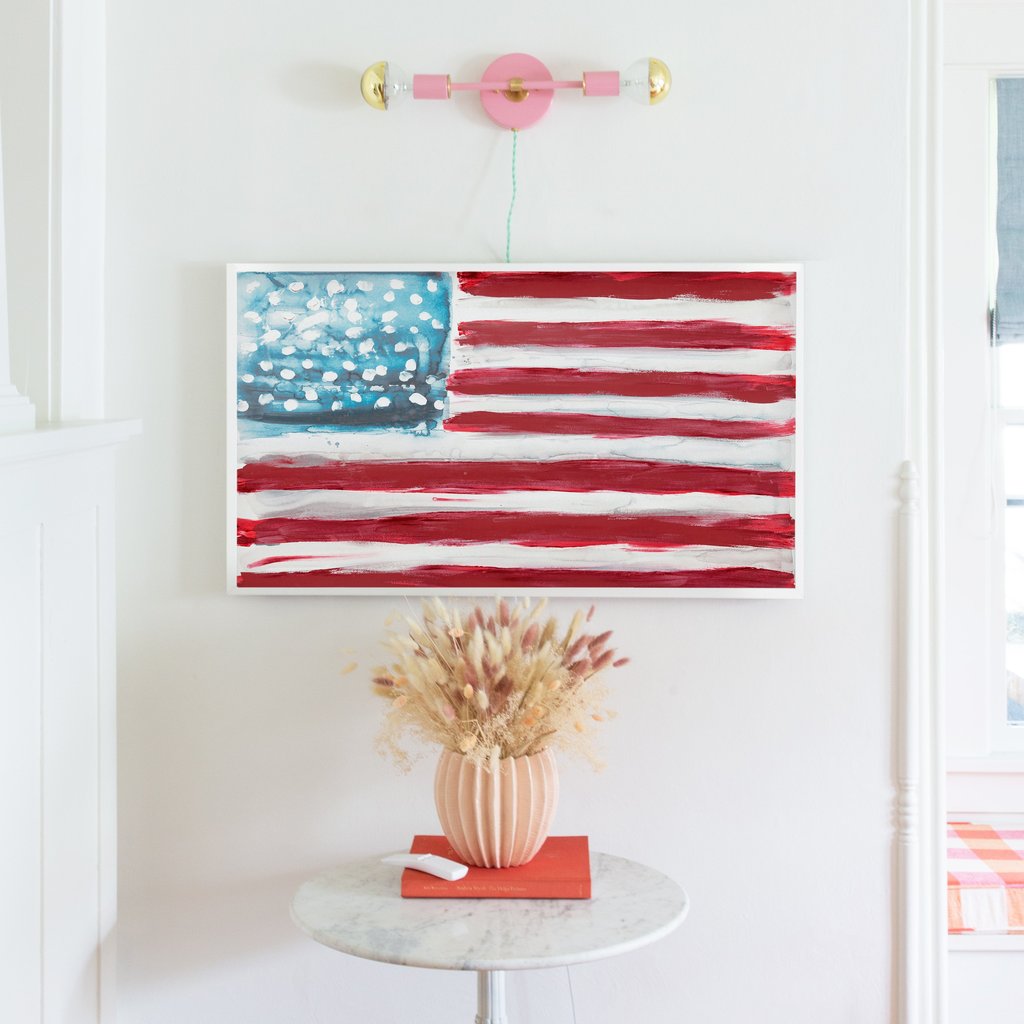 American Flag Frame TV