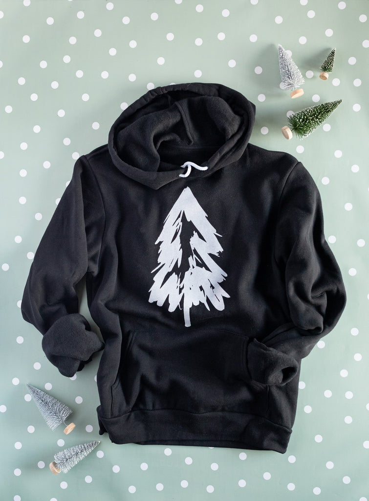 Sketchy Tree Hoodie (Black) – Lindsay Letters®