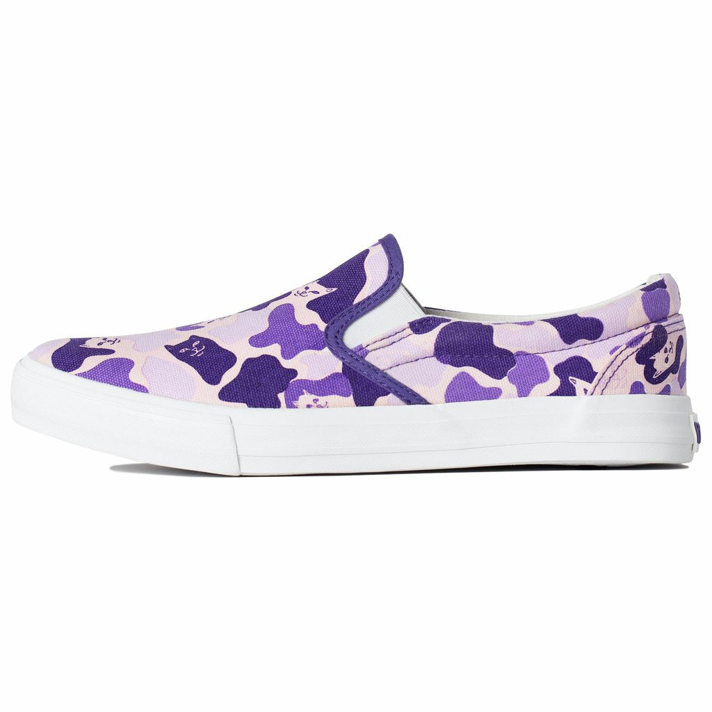 purple slip on sneakers