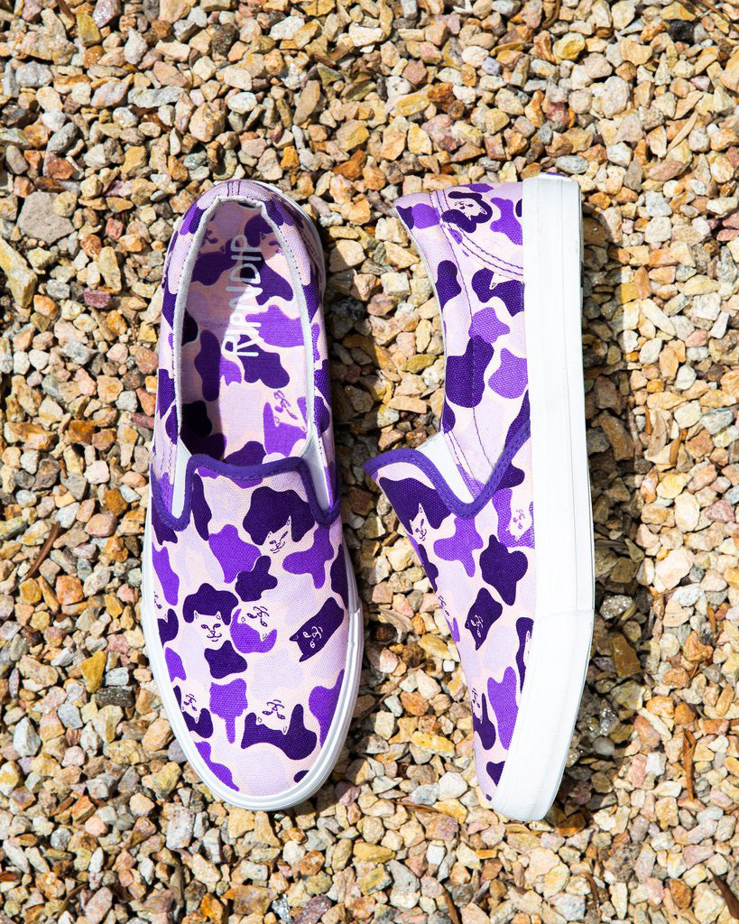 purple slip ons