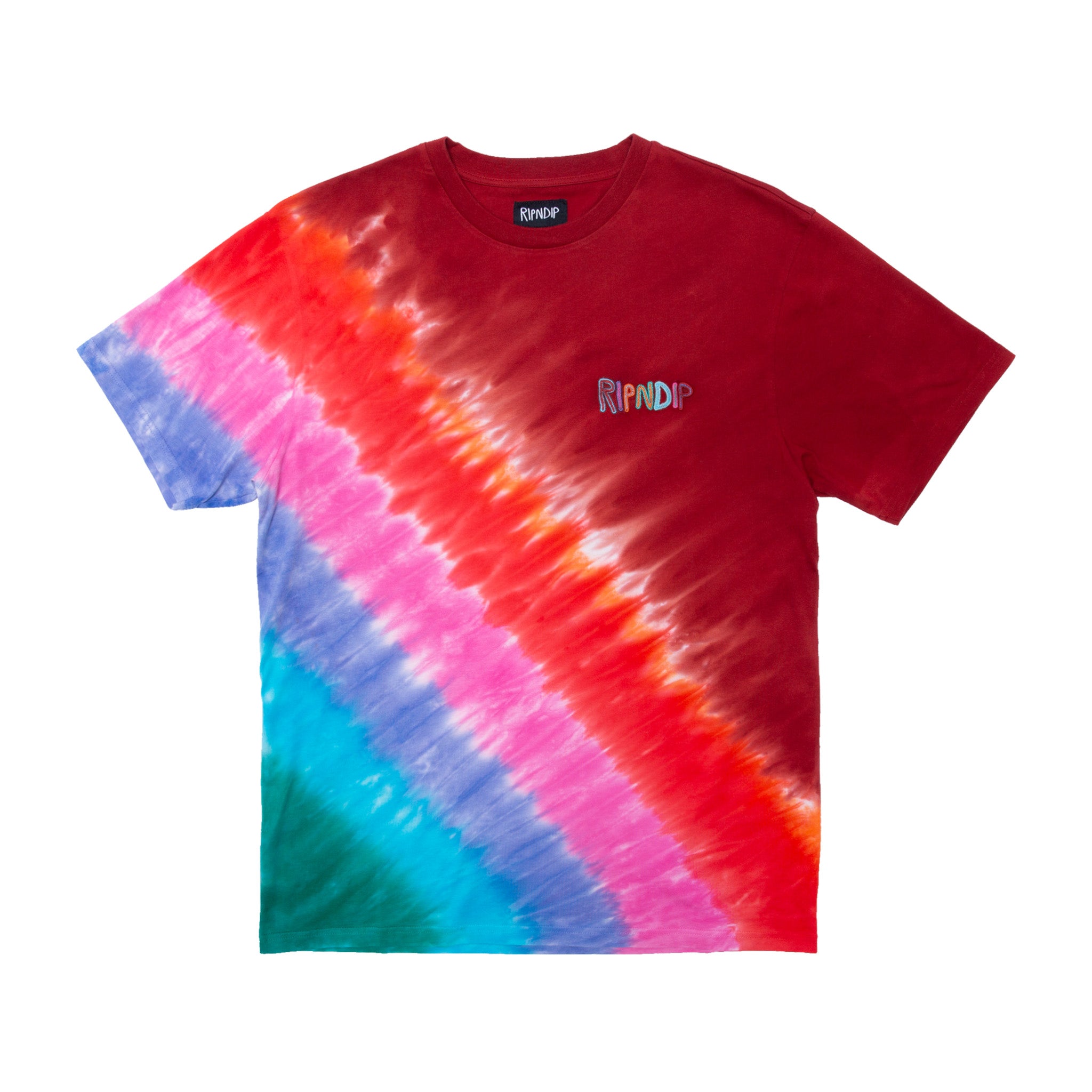 OG Prisma Embroidered Tee (Red Tie Dye) – RIPNDIP