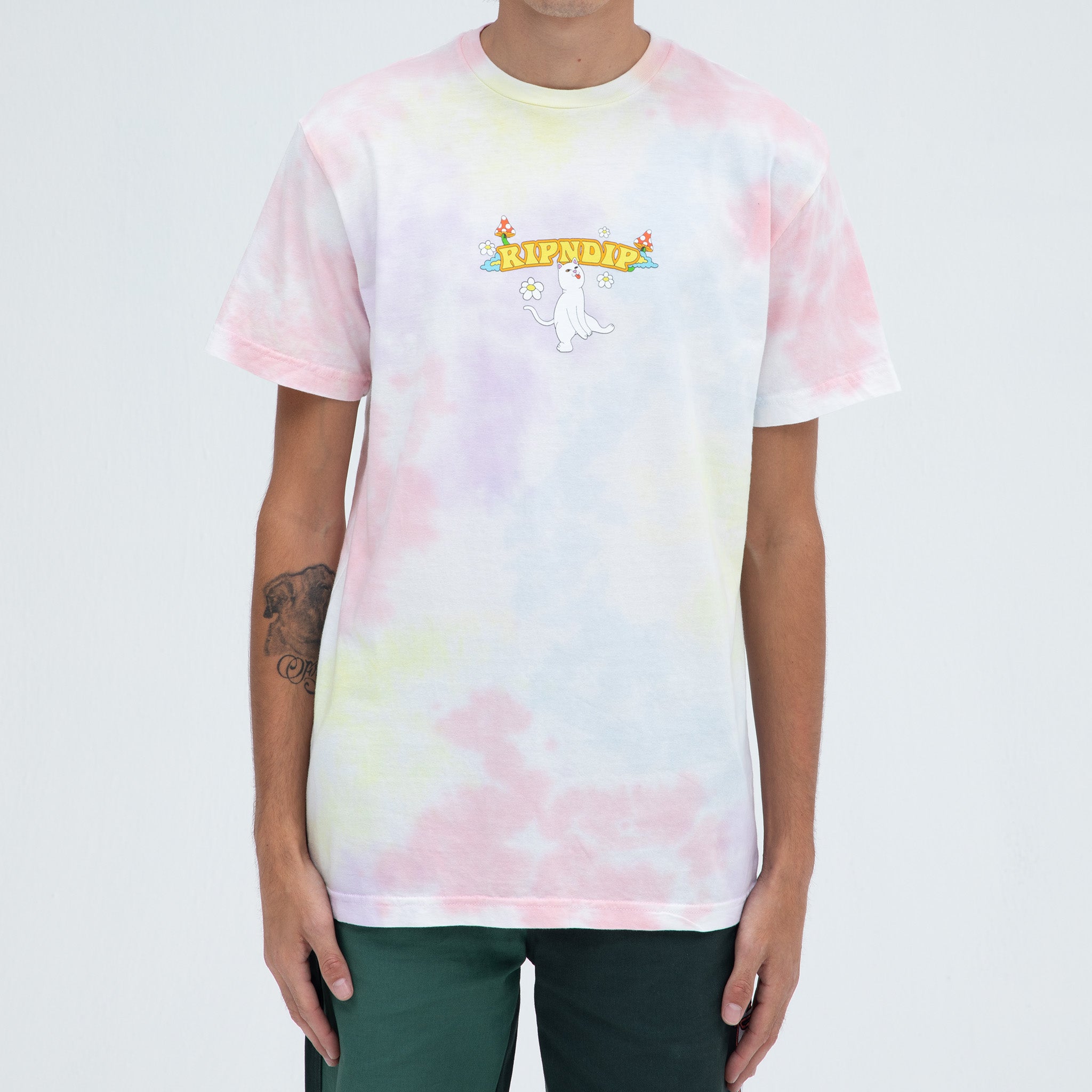 RIPNDIP Cloud 69 Green Tie Dye Long Sleeve T-Shirt