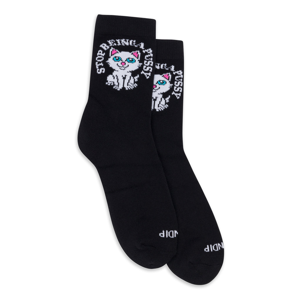 Stop Being A Pussy Mid Socks RIPNDIP
