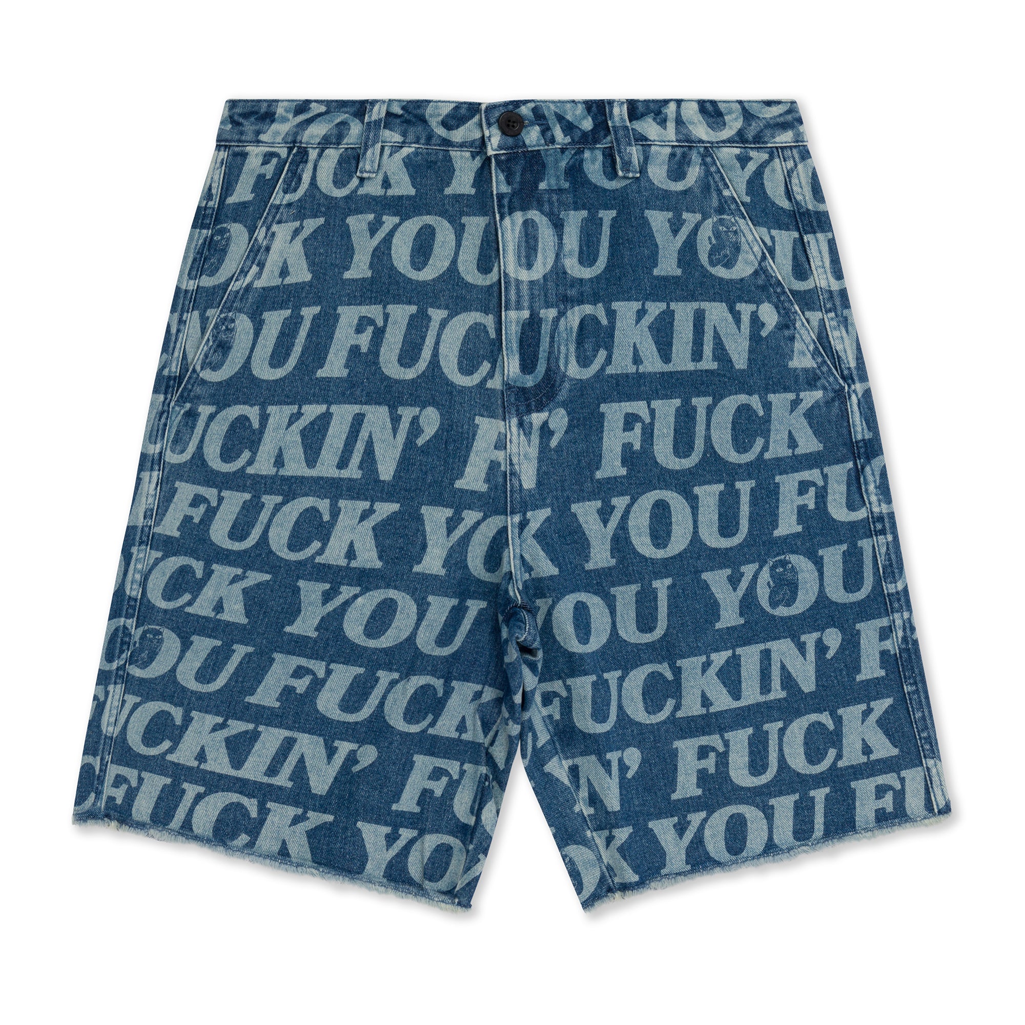 Fuckin Fuck Denim Shorts (Black) – RIPNDIP