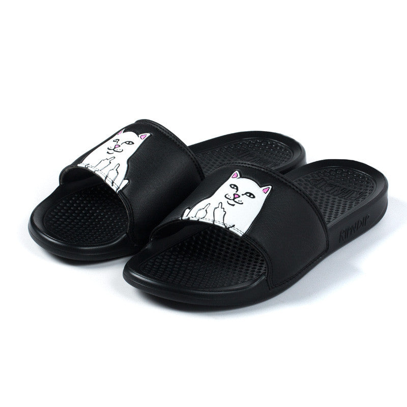 black slides with diamonds