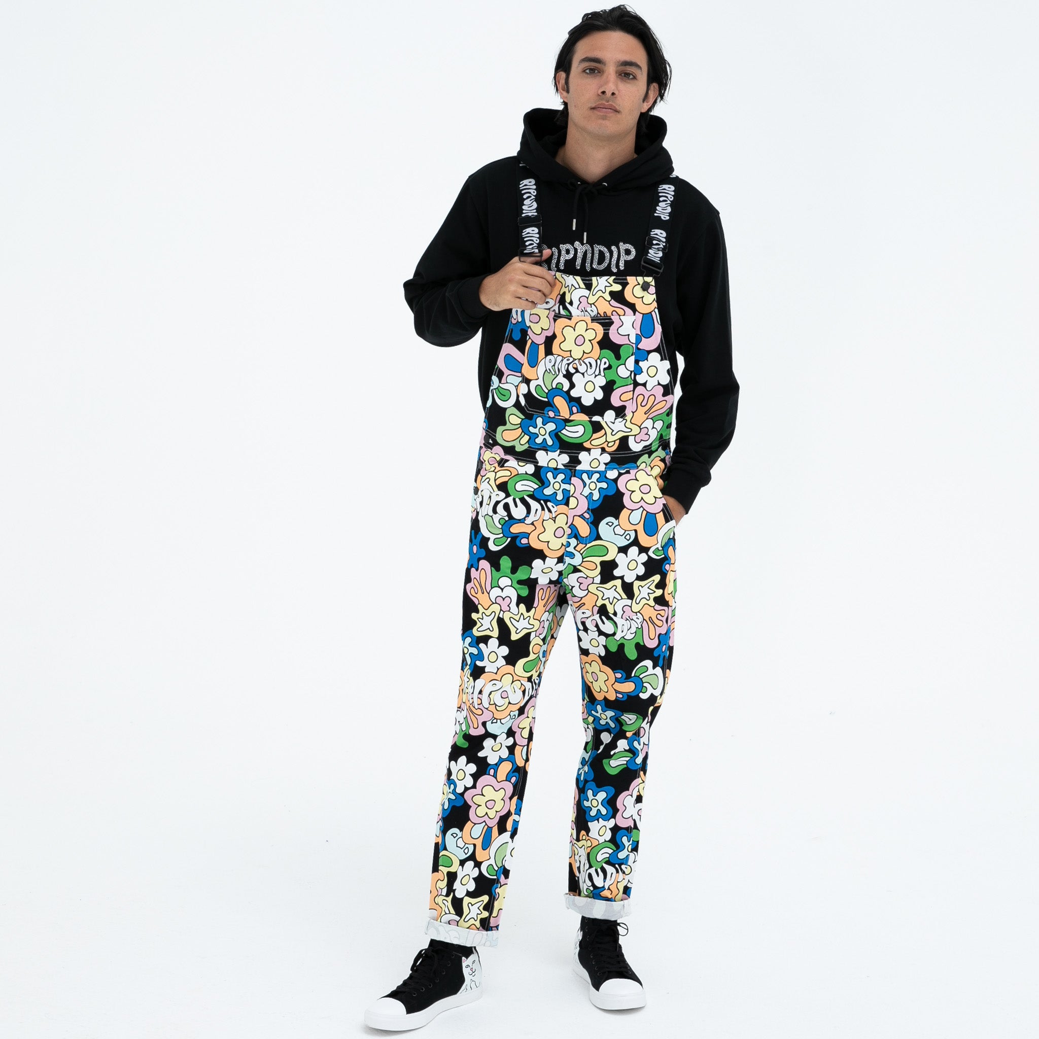 Dance Party Denim Overalls (Medium Wash) – RIPNDIP