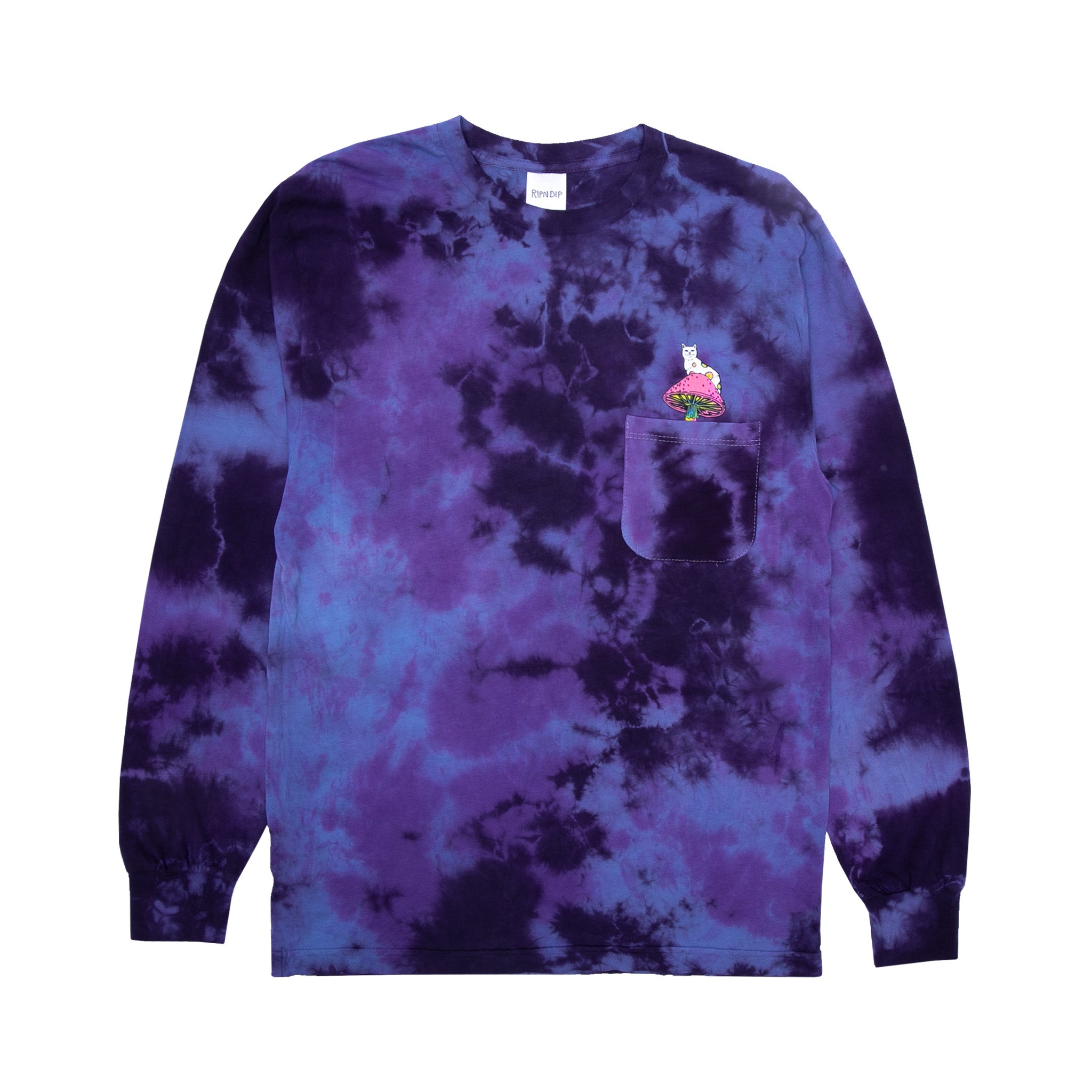 Image of Psychedelic Nerm L/S (Blue/Purple Lightning Wash)