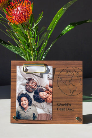 World's Best Dad Wood Frame