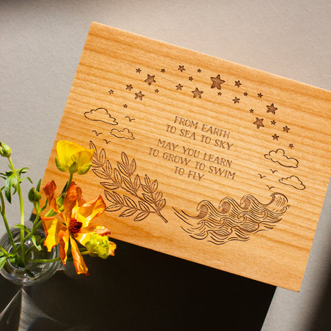 Hereafter Wood Newborn Keepsake Box