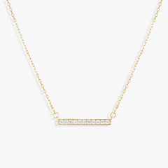 Avis Pave Bar Necklace