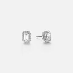 Claire Emerald Cut Moissanite Earrings