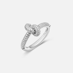 Knotted Moissanite Pavé Ring