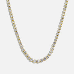 Graduated Round Cut Crystal Necklace