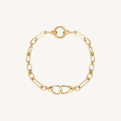 Figaro Chain Charm Bracelet with Ring Clasp