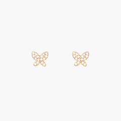 Pavé Butterfly Stud Earrings
