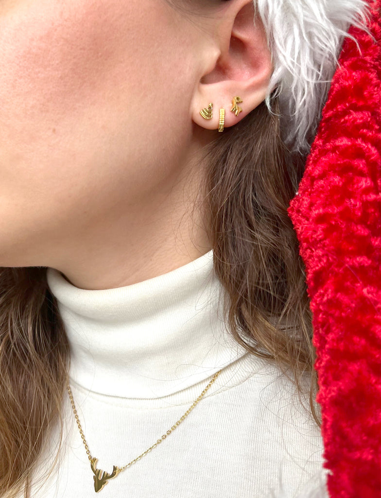 Holiday cheer studs and dasher necklace