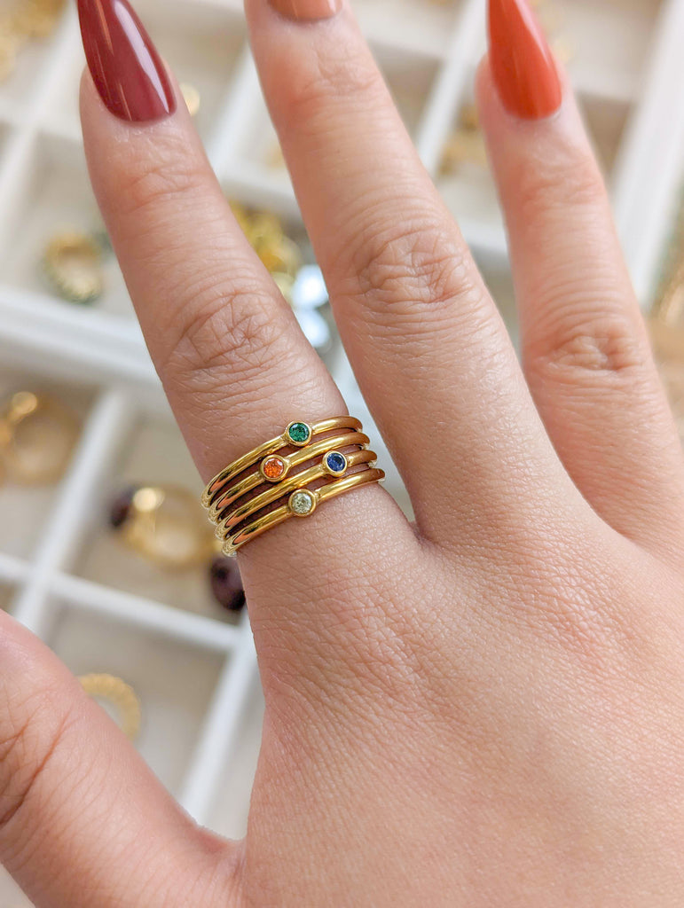 Stacking Birthstone Rings