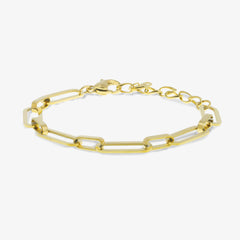 Paperclip Bracelet, Gold bracelet made with a dainty paperclip chain