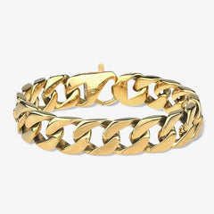 Chunky Heirloom Gold Curb Chain Bracelet