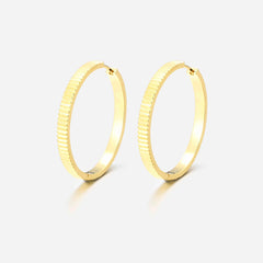 Elle Textured hoop earrings