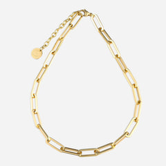 Paperclip Link Gold Necklace