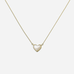 Mother Of Pearl Heart Necklace