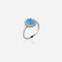 Opal Flower Ring