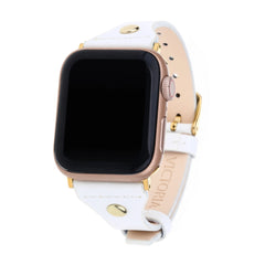 White on gold apple strap