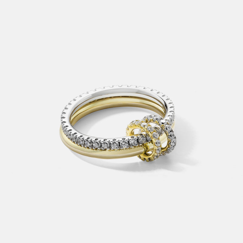 Together Gold Vermeil Pavé Double Ring - Victoria Emerson product image